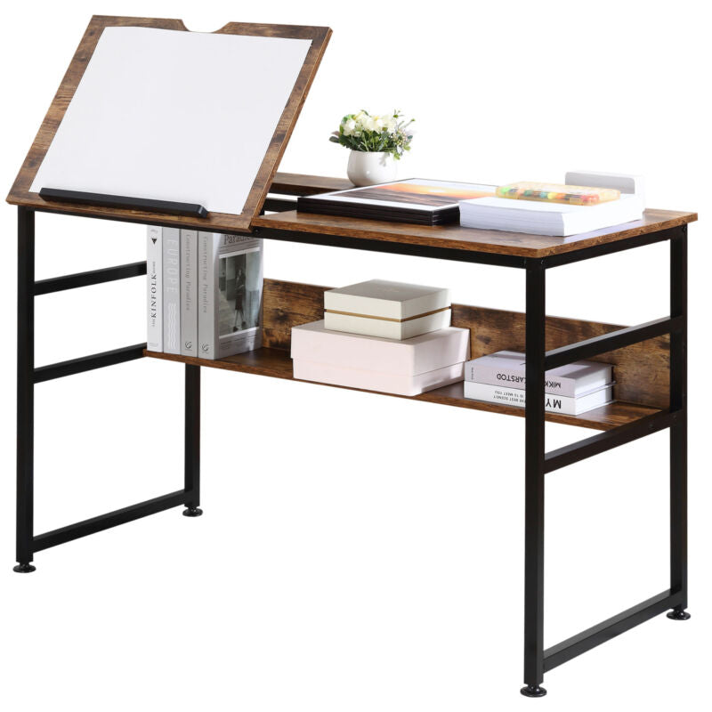 Tiltable Drafting Table Home Office Computer Desk