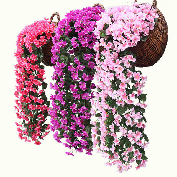 Artificial Fake Hanging Flowers Vine Plant Home Garden