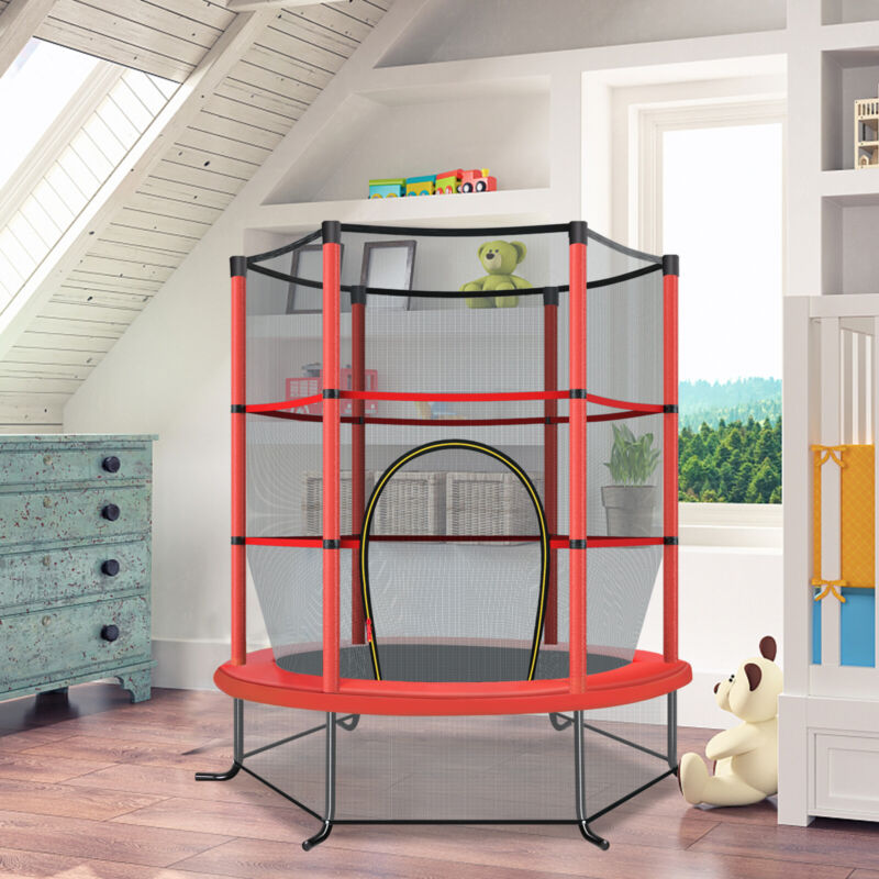 5.5FT Trampoline Safety Net Enclosure Children Kids Jumper - Cints and Home