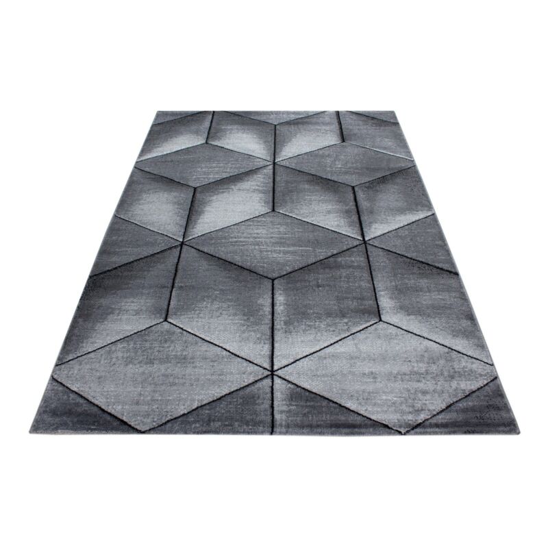 Modern design rug black