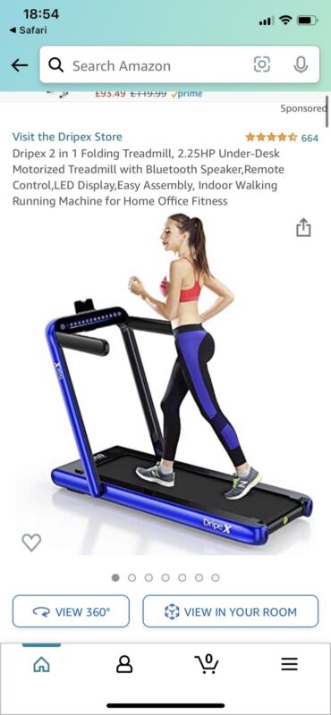 2 In 1 Folding Treadmill for Home Portable Compact - Cints and Home