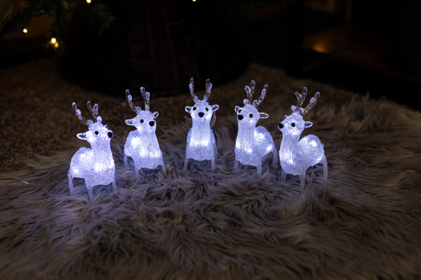 Christmas Reindeer LED Decoration 5pc