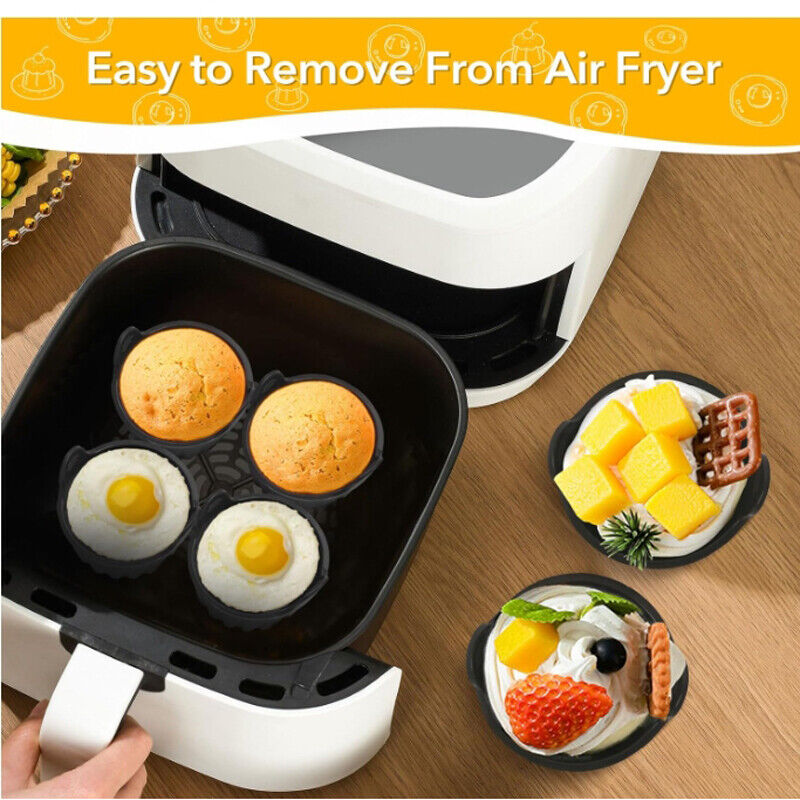1/2/4Pack Silicone Air Fryer Egg Moulds