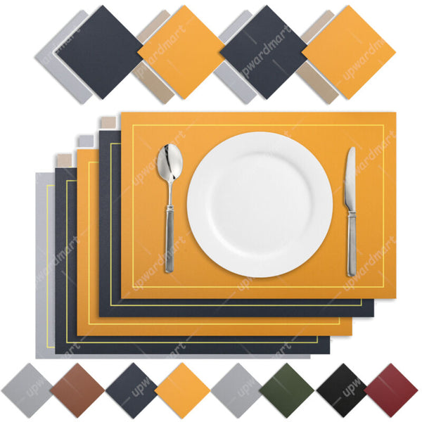 Set of 8 Dual-Sided 4 Placemats and 4 Coasters