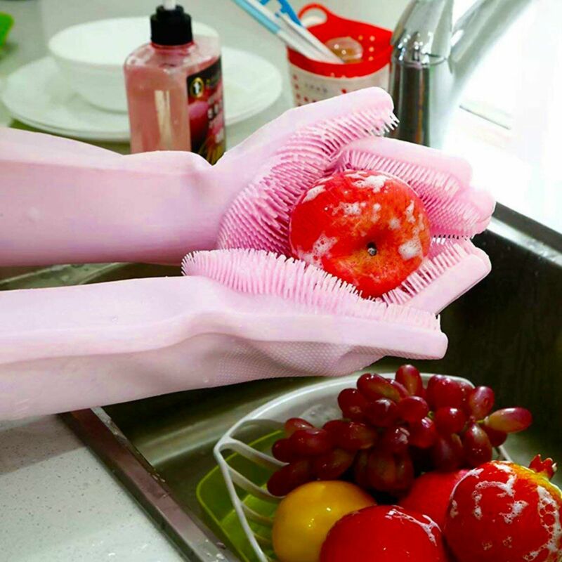 Magic Silicone Rubber Dish Washing Glove - Cints and Home