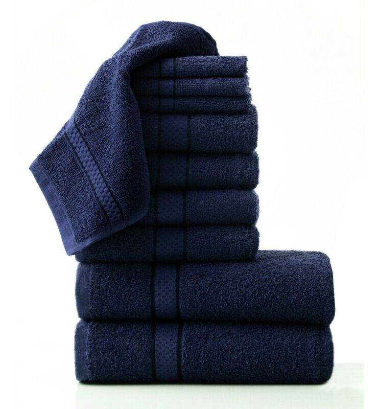 100% Egyptian Cotton 10 PCs Bale Pack Towels Washcloths