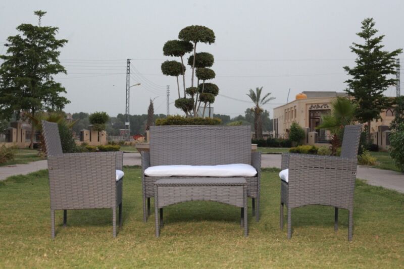 4 Piece Rattan Garden Furniture Set Outdoor Sofa