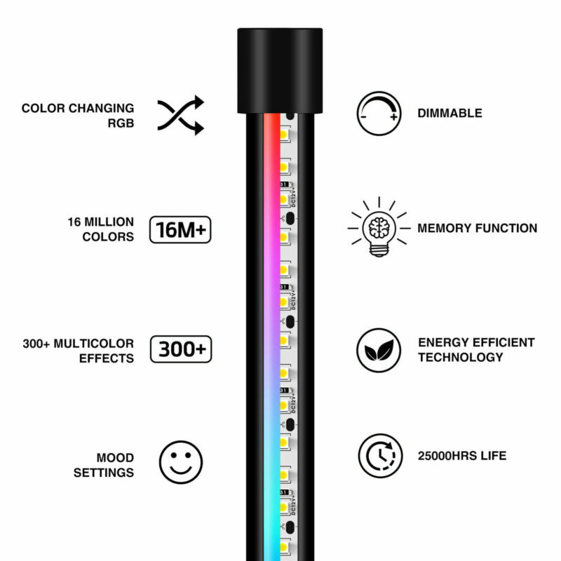 RGB Colour Changing LED Corner Floor Lamp Minimalist - Cints and Home