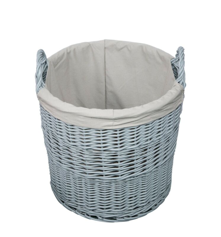 Grey Painted Wicker Basket - Cints and Home