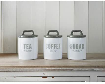 Set of 3 Retro Canister Set-Tea/Coffee/Sugar Storage