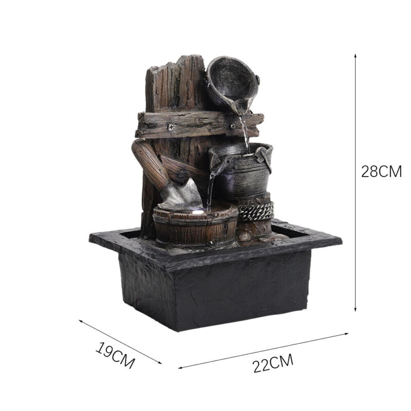 Natural Slate Garden Water Feature Outdoor LED Fountain