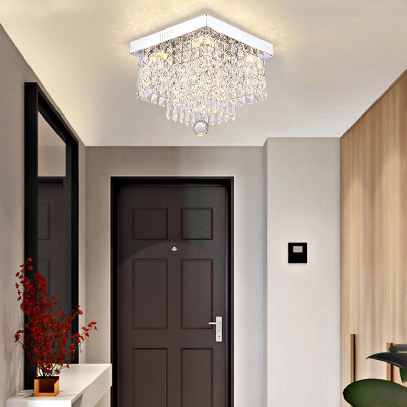 LED Crystal Ceiling Lamp Light Modern Minimalist - Cints and Home
