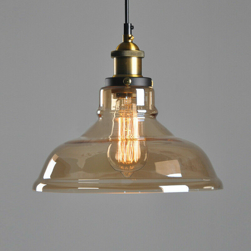 Vintage Modern Glass Ceiling Loft Pendant Industrial Edison Retro Light Shade - Cints and Home
