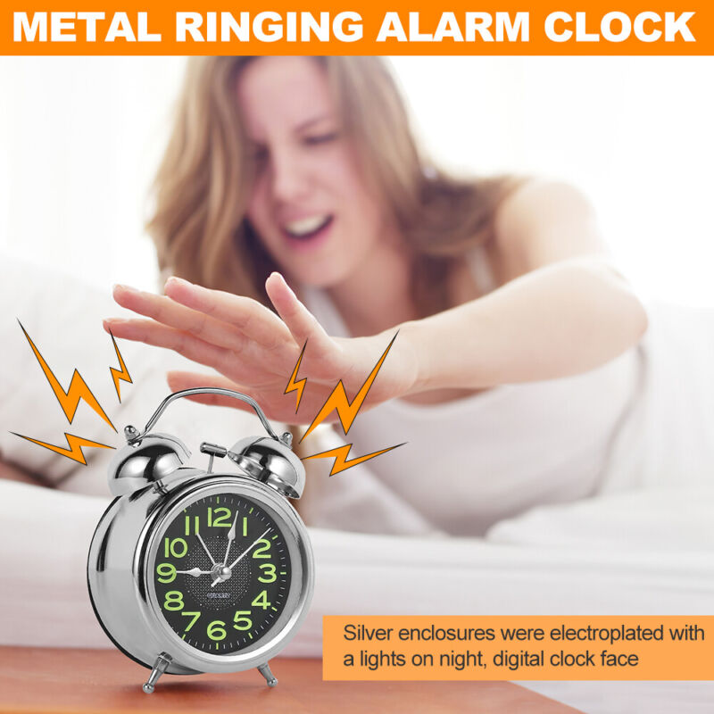 Silent Bedside Alarm Clock Non-Ticking - Cints and Home