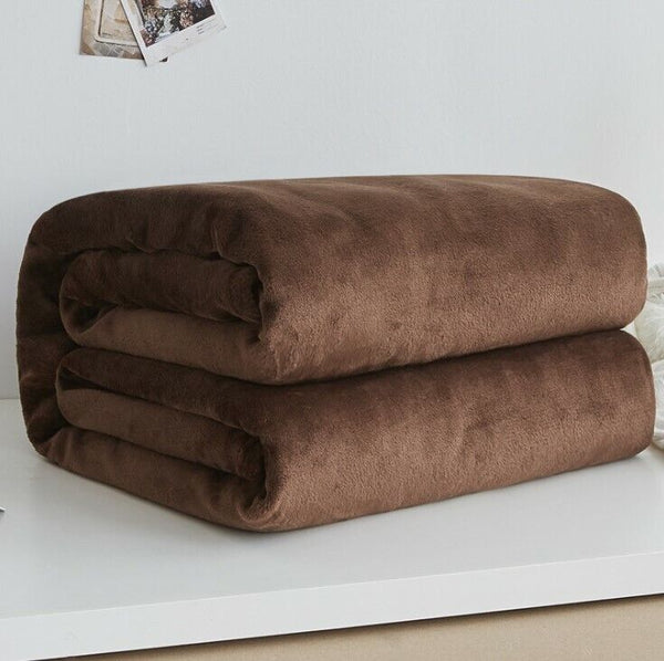 Large Luxury Faux Fur Throw Fleece Sofa Bed Mink