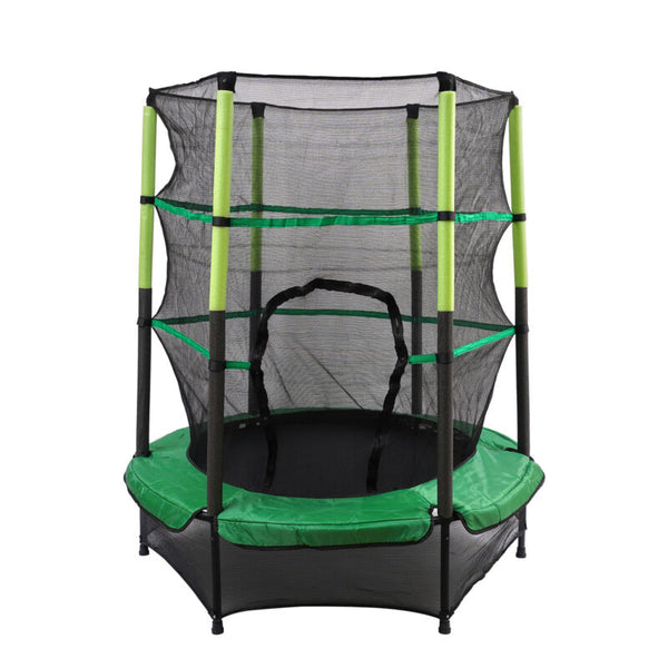 Green Kids Trampoline with Safety Net Enclosure - Cints and Home