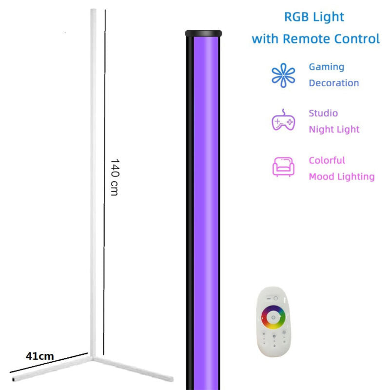 White LED Corner Floor Lamp RGB Atmosphere