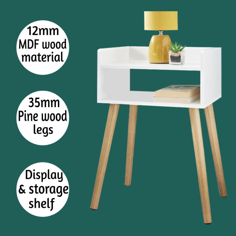 Wooden Bedside Table Bedroom Furniture Storage