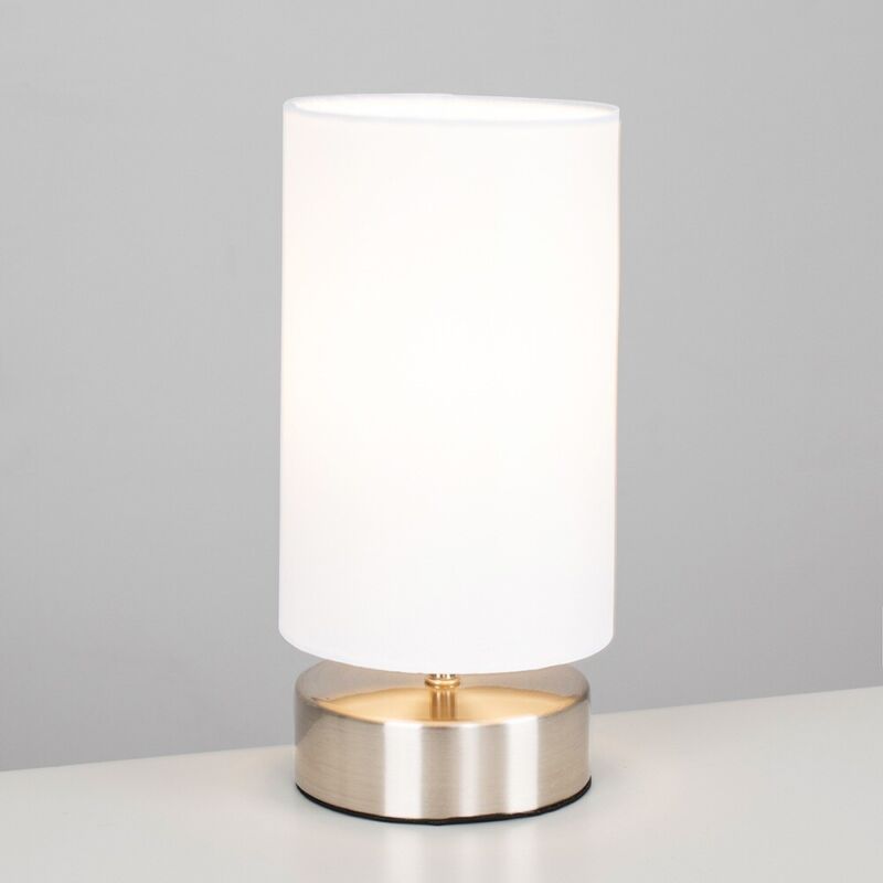 Chrome Bedside Touch Table Lamp 24cm