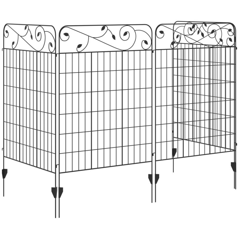 4PCs Garden Fencing Panels 43in x 11.5ft