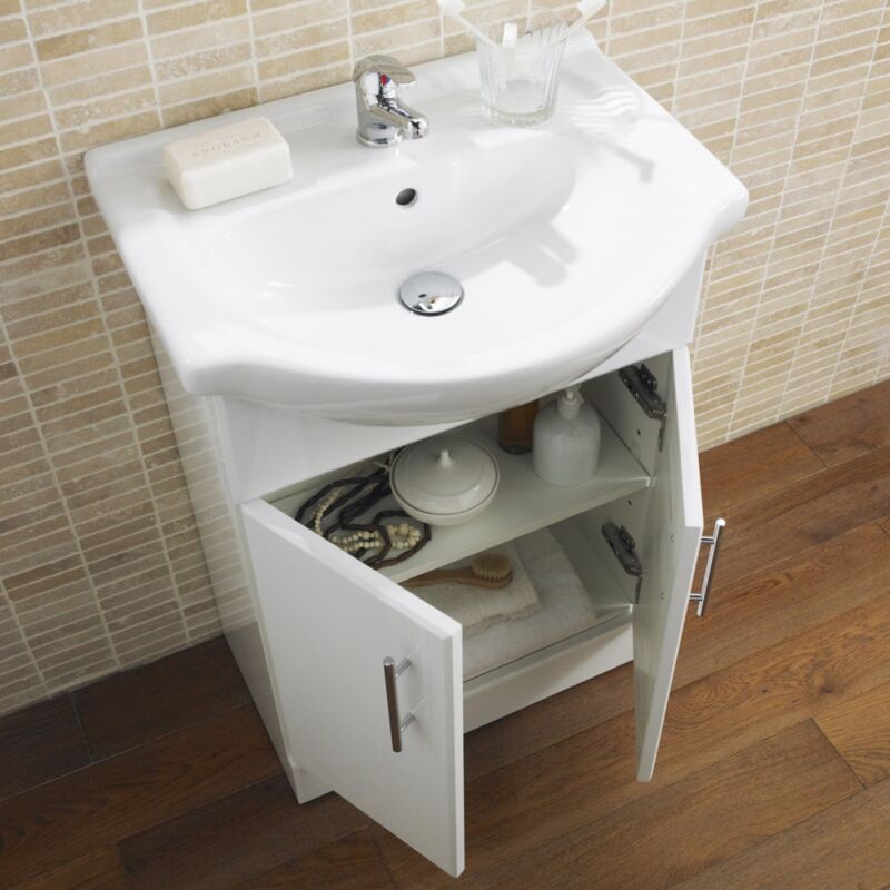 Modern White Bathroom Vanity Unit Ceramic