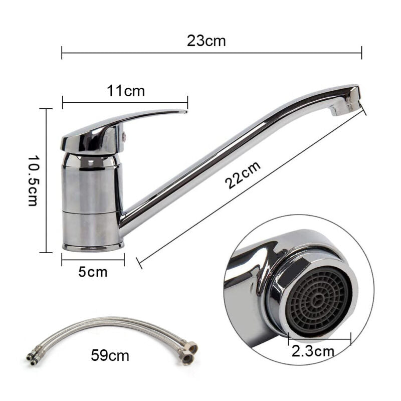 Modern Kitchen Sink Mixer Tap Single Lever Swivel - Cints and Home