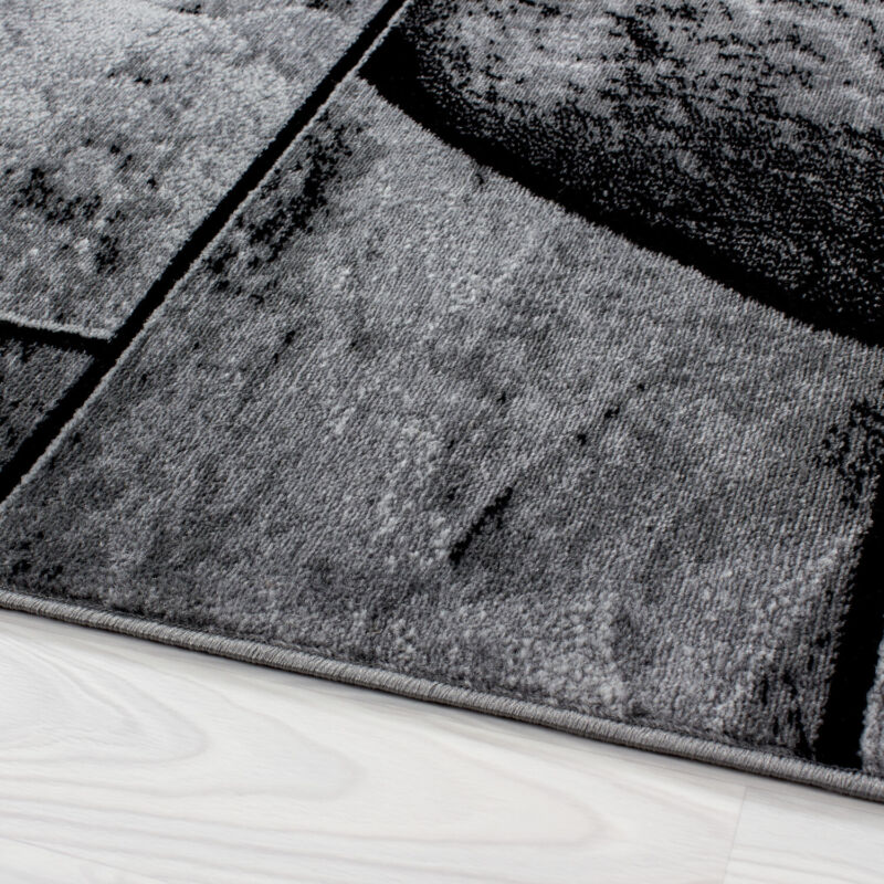 Modern design rug black