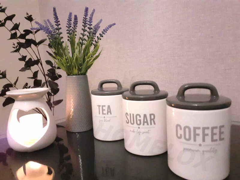 Set of 3 Retro Canister Set-Tea/Coffee/Sugar Storage