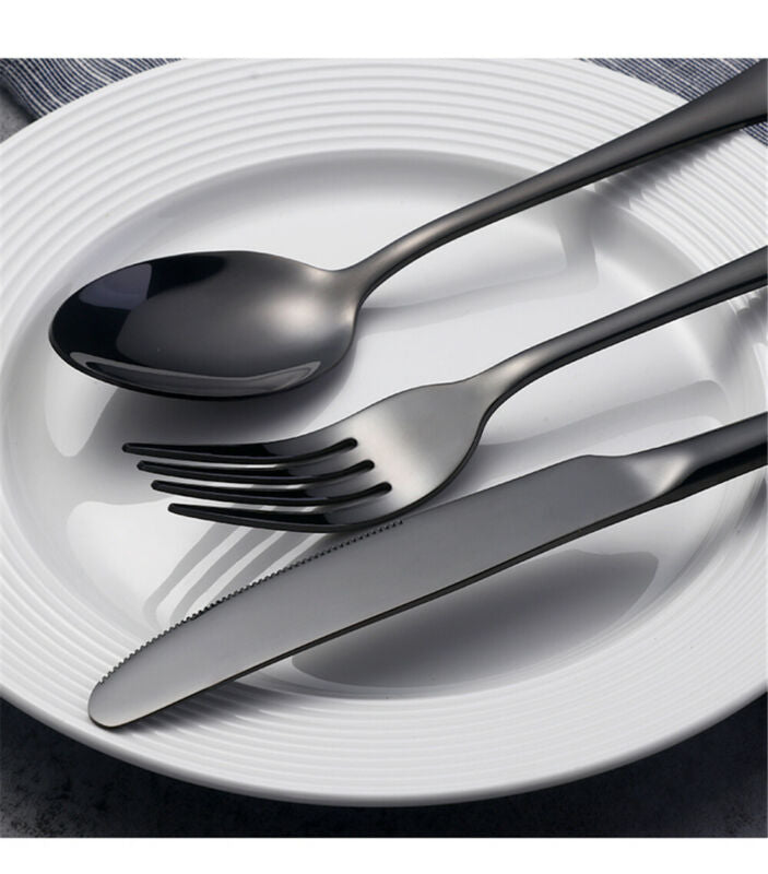 Black Stainless Steel Cutlery Sets