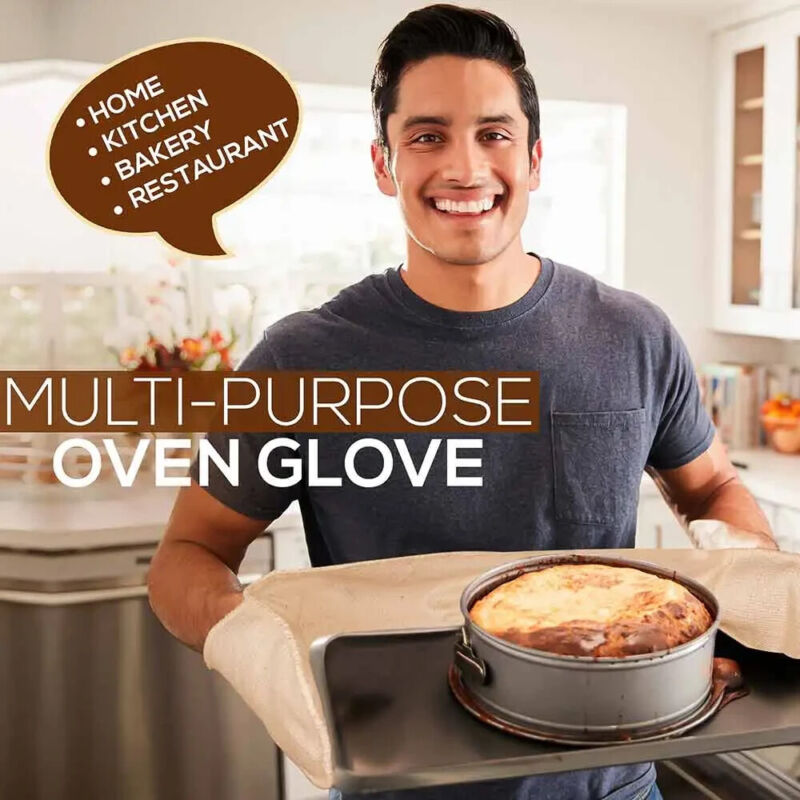100% Cotton Plain Double Oven Gloves Heavy