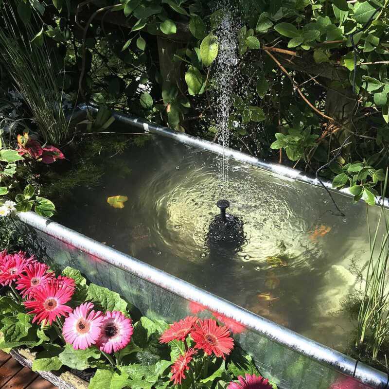 Solar Panel Powered Water Feature Pump Garden Pool Pond