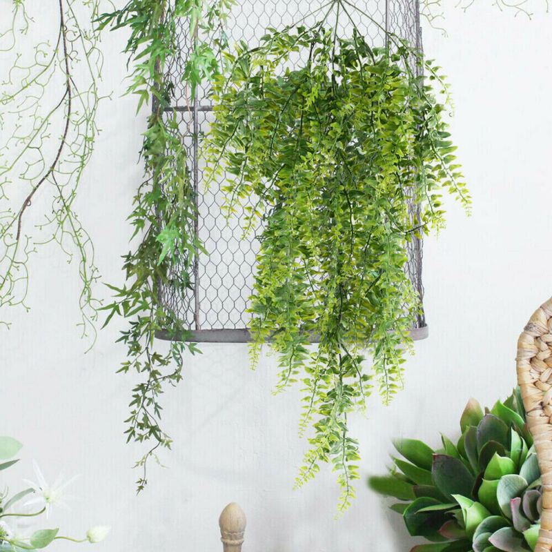 Artificial Hanging Fake Fern Succulent Trailing Ivy Vines