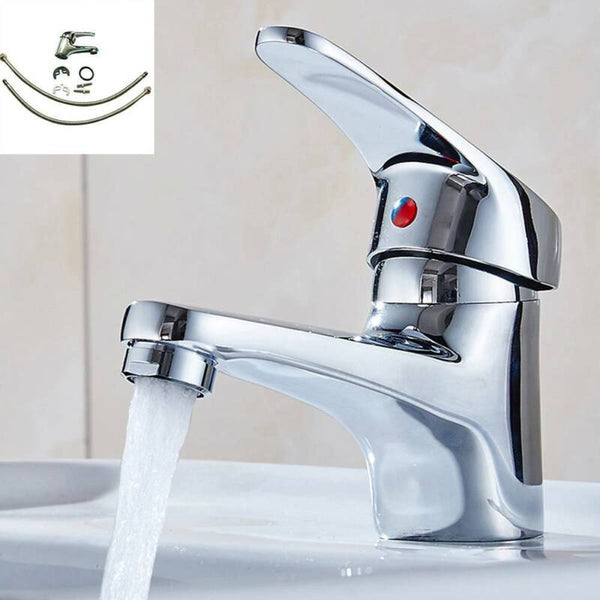 Modern Bathroom Taps Basin Sink Mixer Zinc alloy Tap with 2 Hoses Faucet - Cints and Home