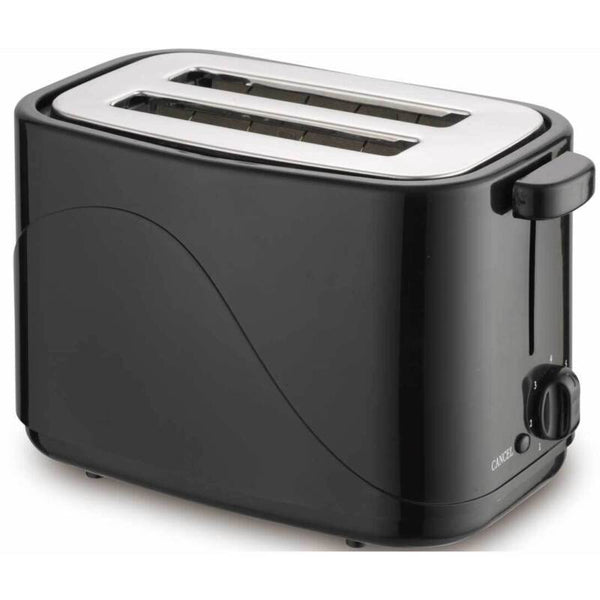 Black Toaster 2 Slice 700W - Variable Browning Control