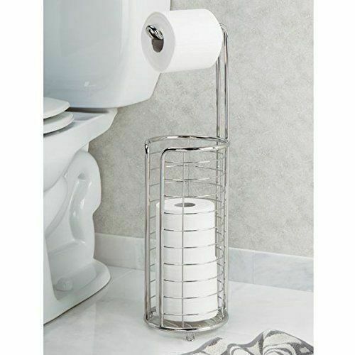 FREE STANDING TOILET ROLL HOLDER WITH EXTRA ROLLS STORAGE - Cints and Home