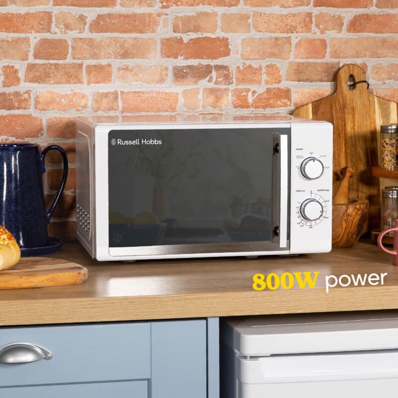 Russell Hobbs White Microwave 20L 800W 5 Power Levels