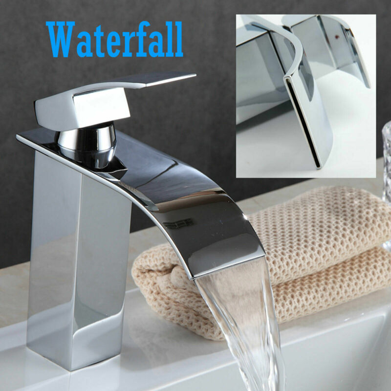 Waterfall Bathroom Sink Counter Taps Basin Mixer - Cints and Home