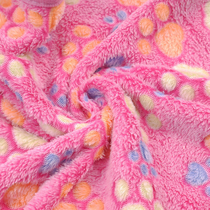 Paw Print Cat Dog Puppy Fleece Soft Warm Blanket