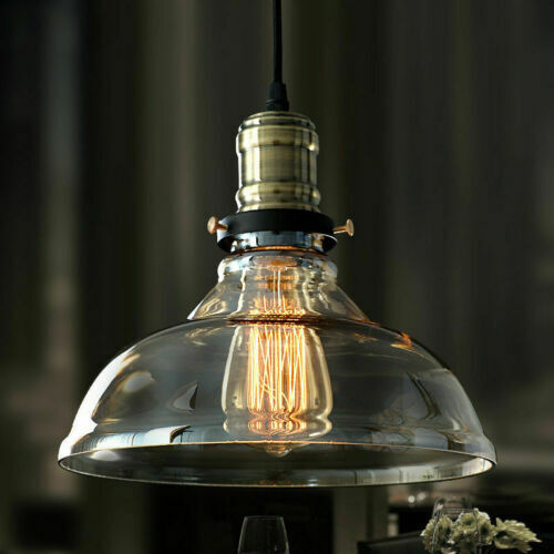Vintage Modern Glass Ceiling Loft Pendant Industrial Edison
