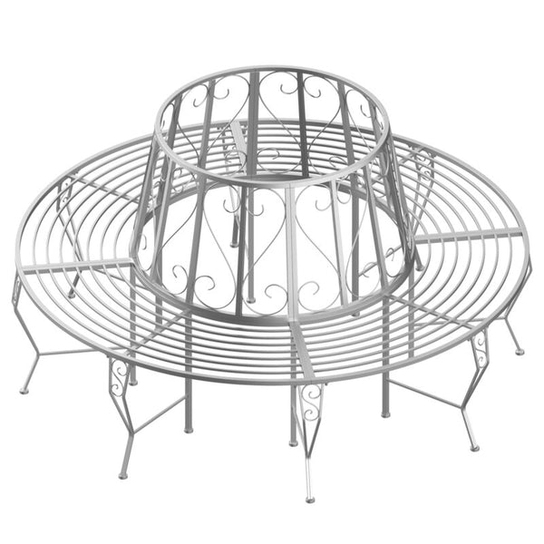 160cm Garden Round Tree Bench Outdoor Chair Metal Patio Circular Seat - Cints and Home
