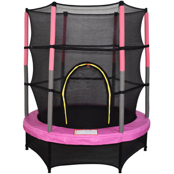 4.5FT 55" Kids Trampoline with Safety