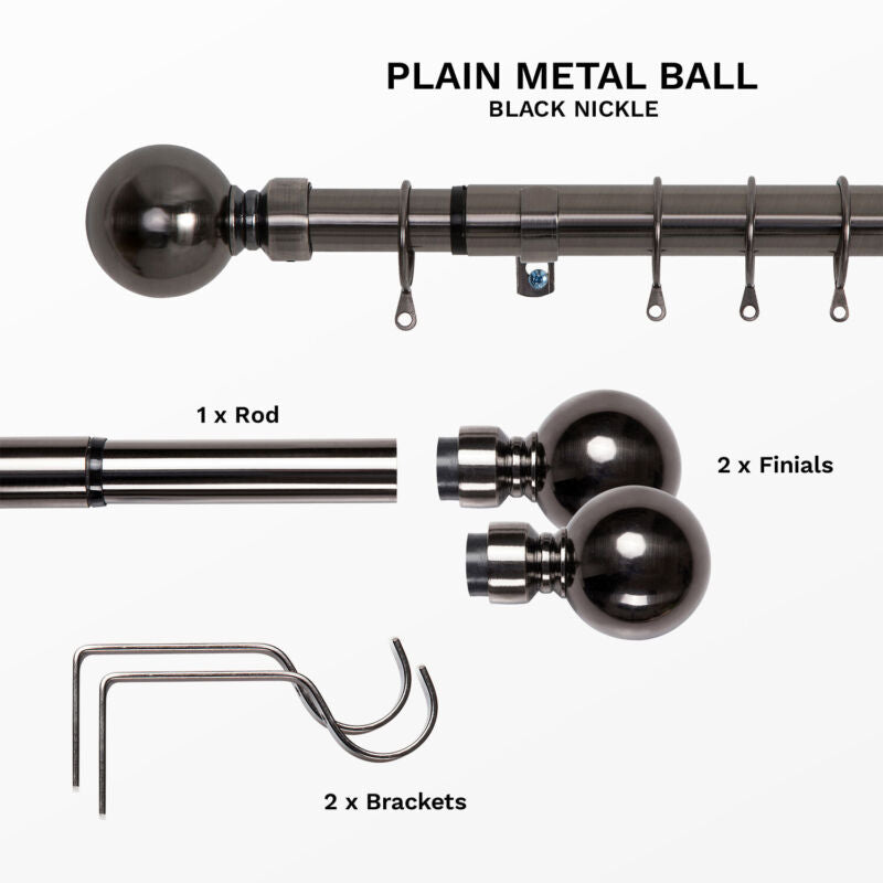 Extendable Metal Curtain Pole for Blackout Eyelet Ring