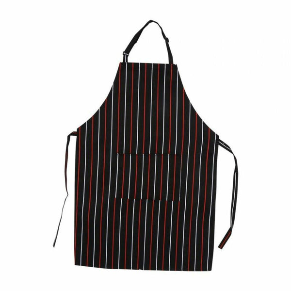 Black and Red STRIPES Chef Apron Kitchen Cooking