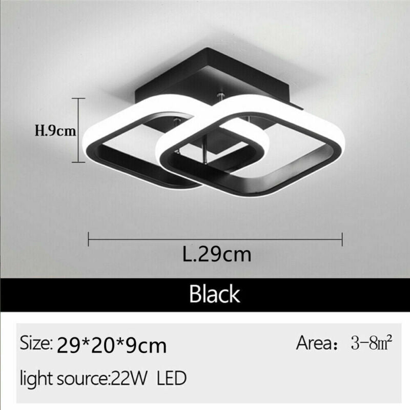 Dimmable LED Ceiling Light Square Panel Living Room Chandelier Pendant Lights - Cints and Home