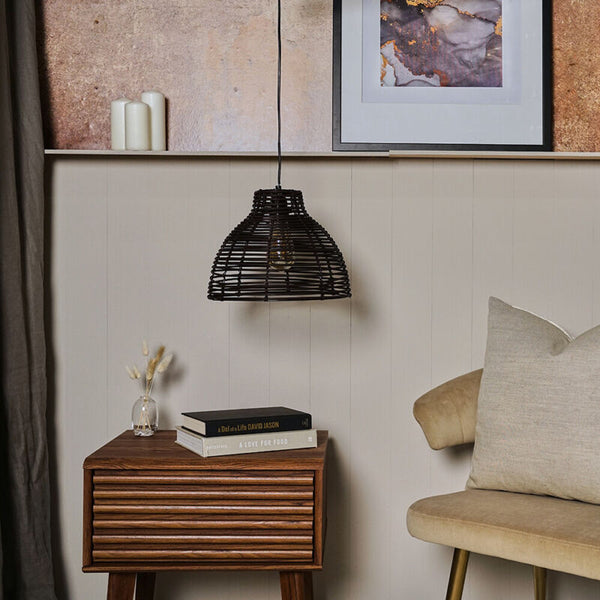 Modern Scandinavian Wicker Pendant Light Shade Rattan - Cints and Home