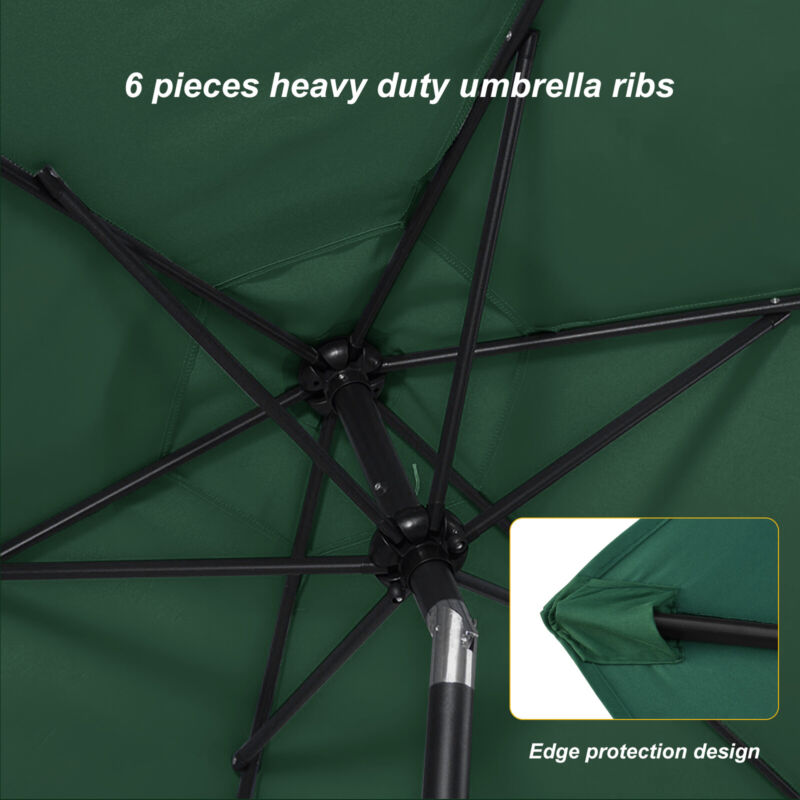 2/2.5/2.7/3M Patio Parasol Sunshade Garden Umbrella