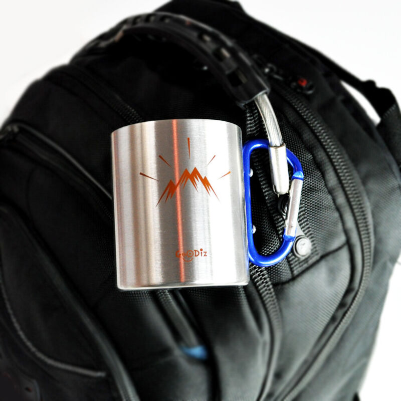 Camping Mug Outdoor BPA-Free Carabiner Clip Travel