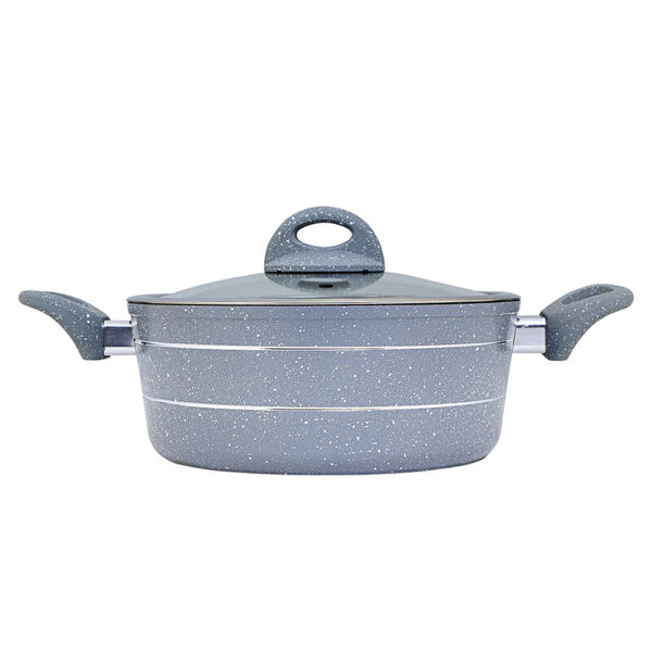 Granite Non Stick Casserole Dish with Lid Cooking