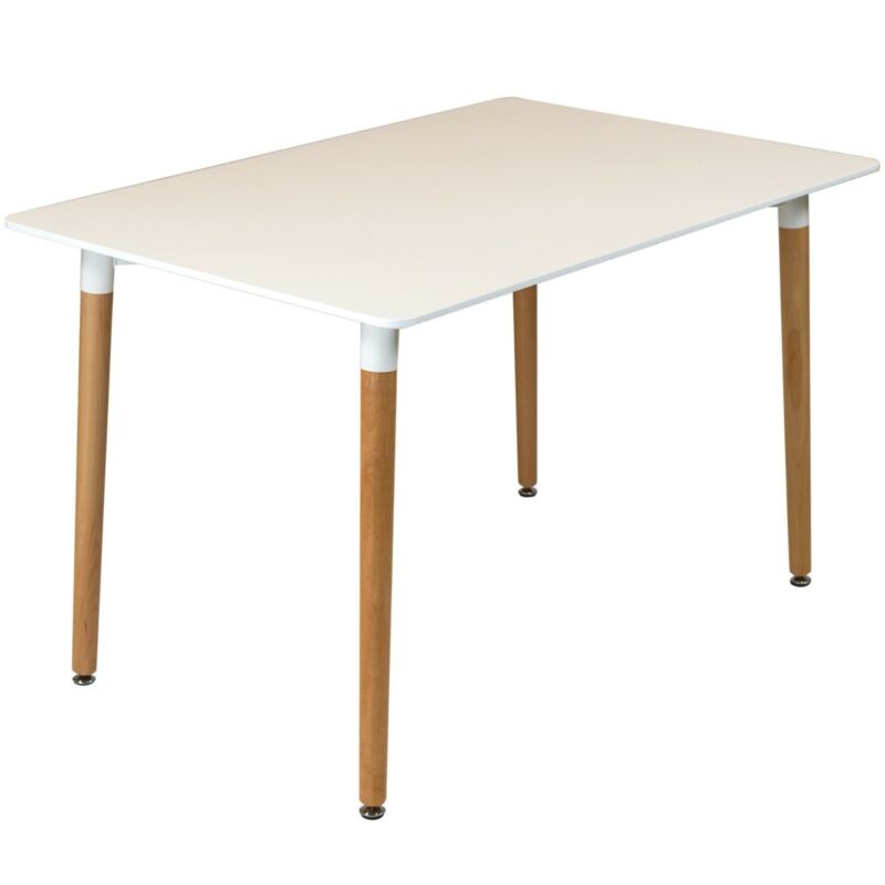 White Rectangular Wooden Dining Table - Cints and Home
