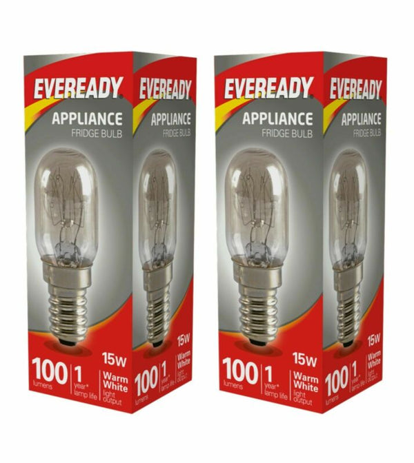 2x Eveready 15w Fridge / Appliance / Freezer Light Pygmy Bulb - Cints and Home